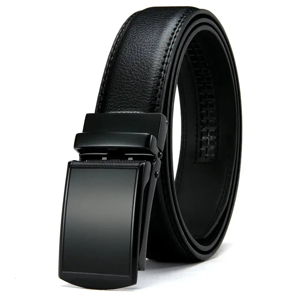 Belter Belt Belter Belt: Black Edition - Ledergürtel mit schwarzer Automatik-Schnalle – Maskuliner Stil für den modernen Mann Gürtel Black-125cm