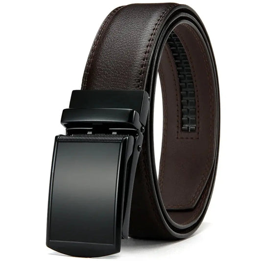 Belter Belt Belter Belt: Black Edition - Ledergürtel mit schwarzer Automatik-Schnalle – Maskuliner Stil für den modernen Mann Gürtel Dark-Brown-125cm
