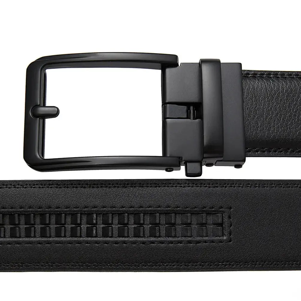 Belter Belt Belter Belt: Retro Black Edition - Stufenloser Herrengürtel aus Leder mit Automatik-Schnalle Gürtel