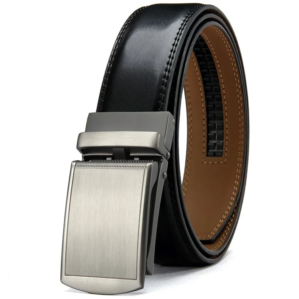 Belter Belt Belter Belt: Casual Edition - Stufenloser Herrengürtel mit Automatik-Schnalle (Kopie) Gürtel Schwarz-125-cm