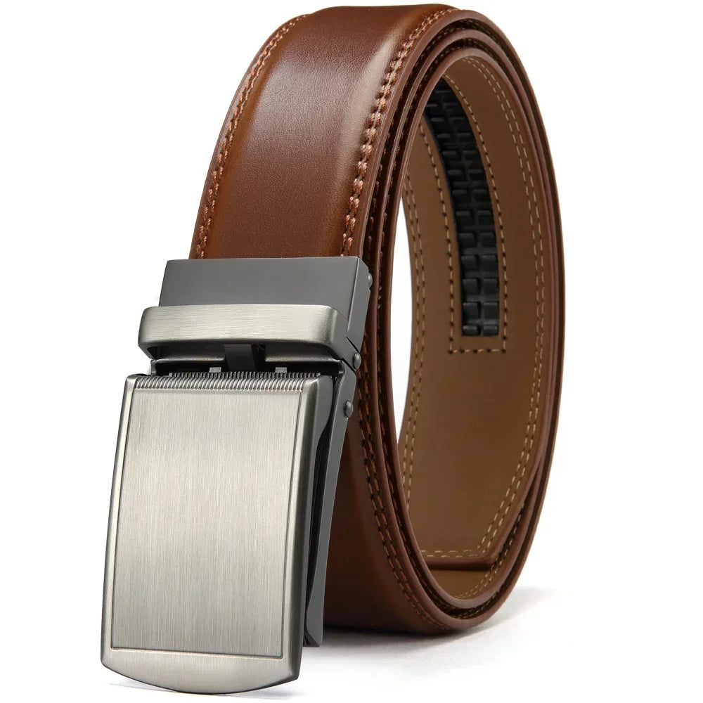 Belter Belt Belter Belt: Casual Edition - Stufenloser Herrengürtel mit Automatik-Schnalle (Kopie) Gürtel Braun-125-cm