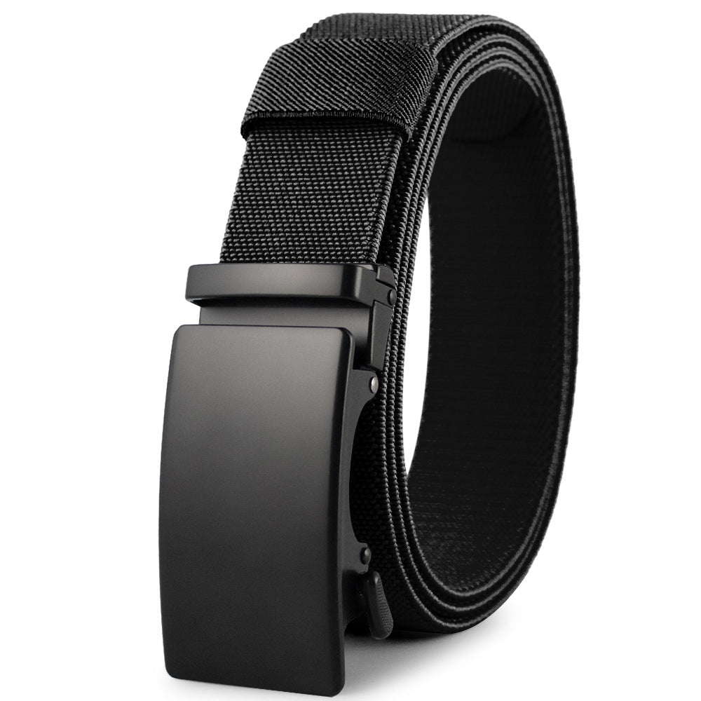 Belter Belt Belter Belt: Tactical Edition - Stufenloser Stretch-Nylon Gürtel mit Metall-Automatikschnalle (Copy) Gürtel Schwarze-Schnalle-Schwarz-125cm