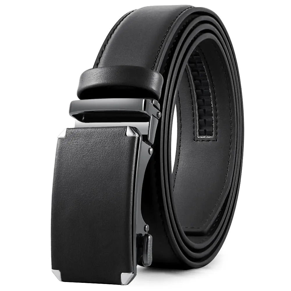 Belter Belt Belter Belt: City Edition - Stufenloser Herrengürtel mit Automatik-Schnalle Gürtel 125-cm-Schwarz