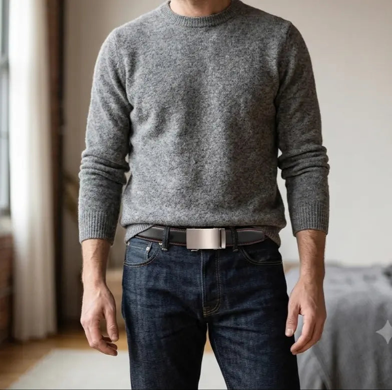 Belter Belt Belter Belt: Cowboy Edition - Stufenloser Herrengürtel aus Leder mit Automatik-Schnalle Gürtel