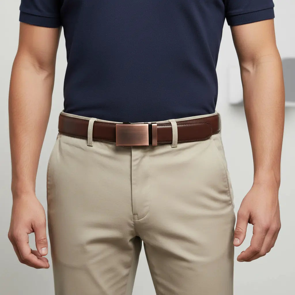 Belter Belt Belter Belt: Edel Edition - Stufenloser Herrengürtel aus Leder mit Automatik-Schnalle Gürtel