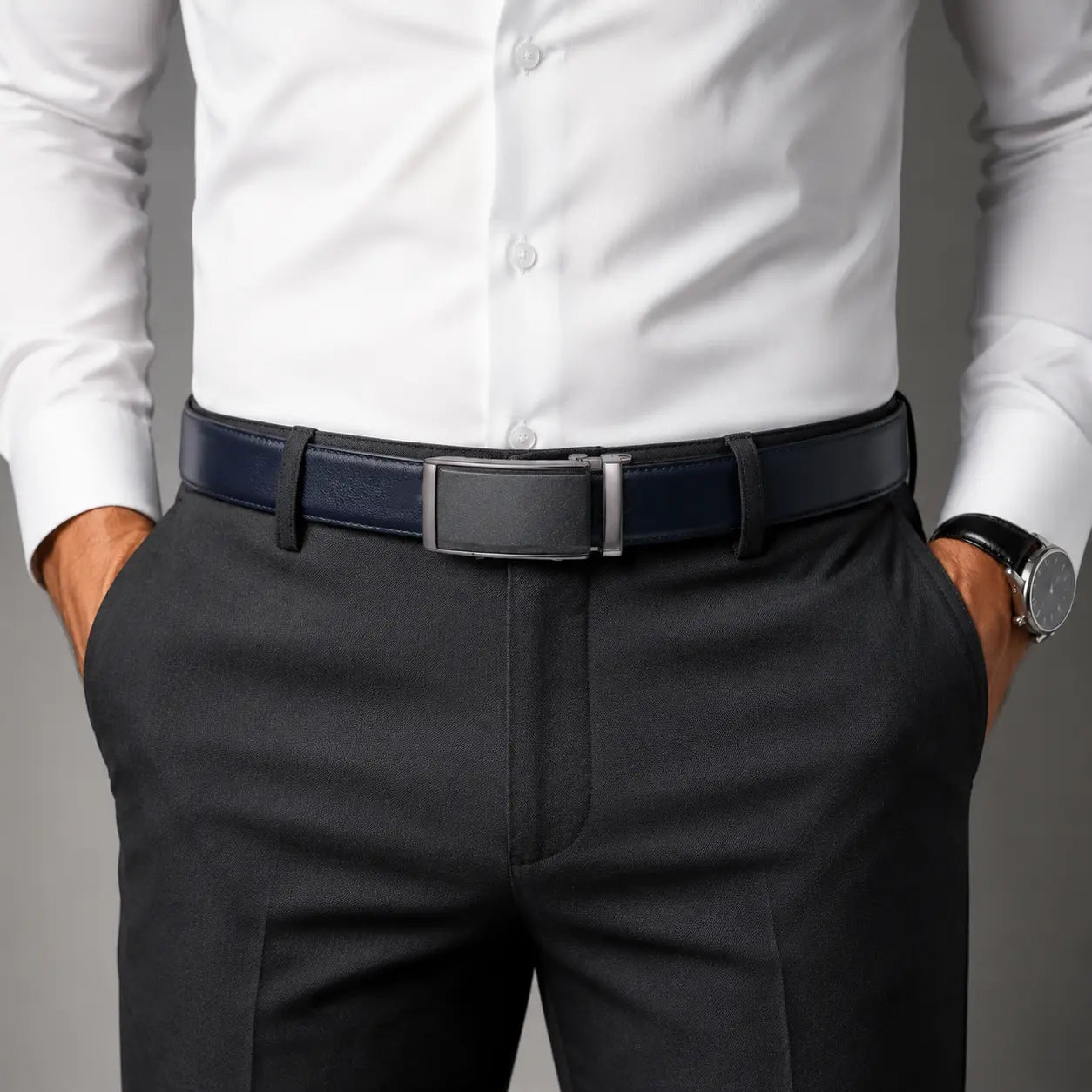 Belter Belt Belter Belt: Modisch Edition - Stufenloser Herrengürtel aus Leder mit Automatik-Schnalle Gürtel