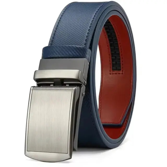 Belter Belt Belter Belt: Sport Edition - Stufenloser Herrengürtel aus Leder Gürtel Blau-125cm