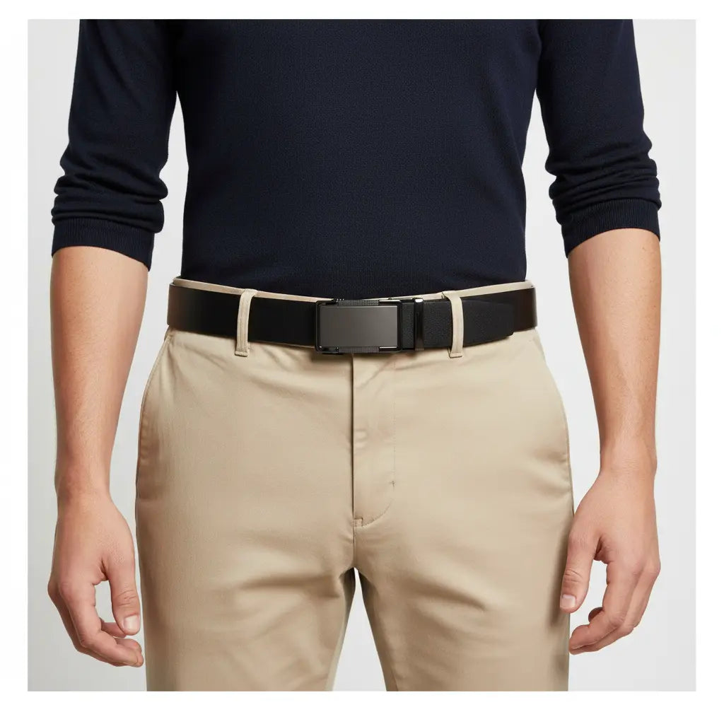 Belter Belt Belter Belt: Stilvoll Bison Edition - Stufenloser Herrengürtel mit Automatik-Schnalle Gürtel