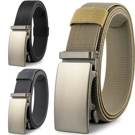 Belter Belt Belter Belt: Tactical Edition - Stufenloser Stretch-Nylon Gürtel mit Metall-Automatikschnalle Gürtel Grün-Beige-125cm